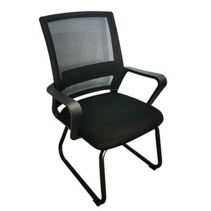 Silla de Visita Nextep NE-652N con Descansabrazos Tela/Malla color negro - Silla de Visita Nextep NE-652N con Descansabrazos Tela/Malla color negro -